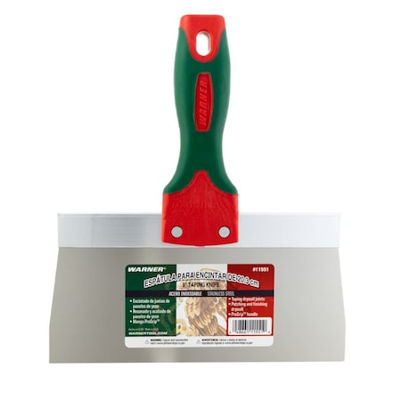 Warner PROGRIP 8" Mexican Heritage Taping Knife, Stainless Steel Blade 11551